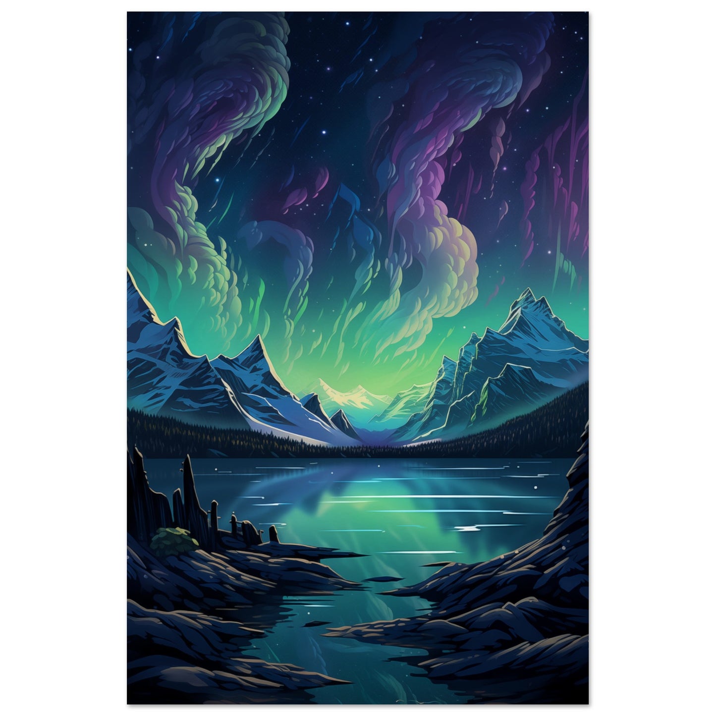 Glacial Glow Poster