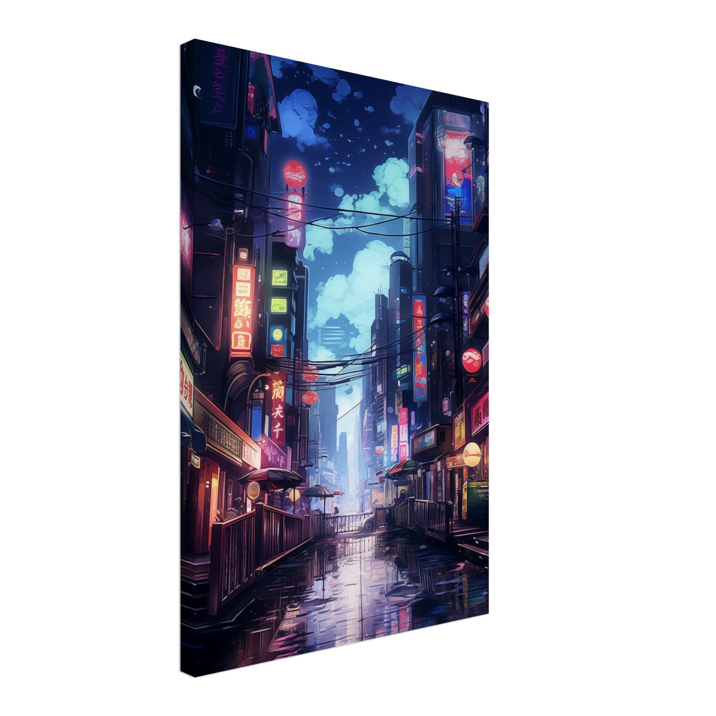 Neon City Canvas