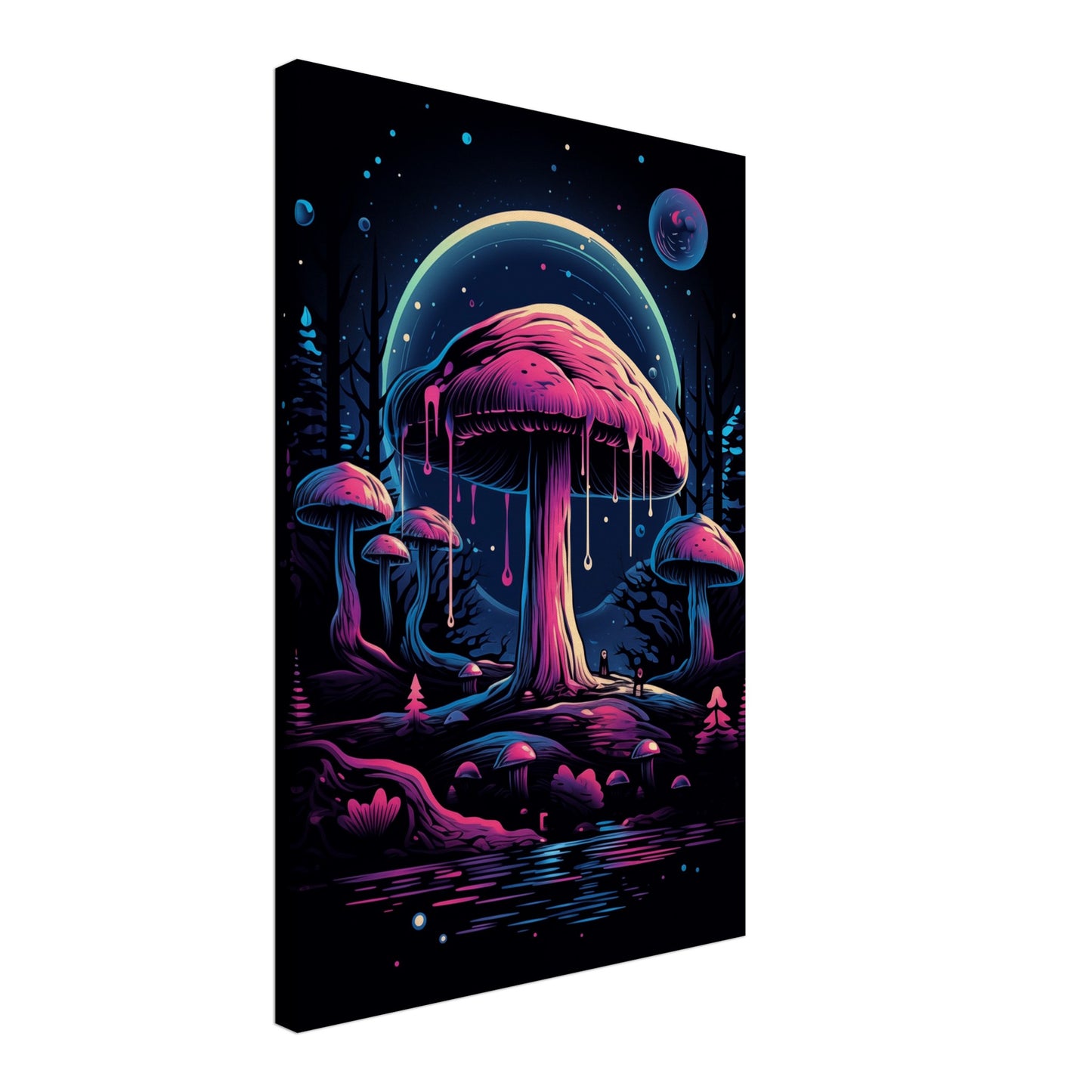 Drippy Mushroom Fantasy Forest Canvas