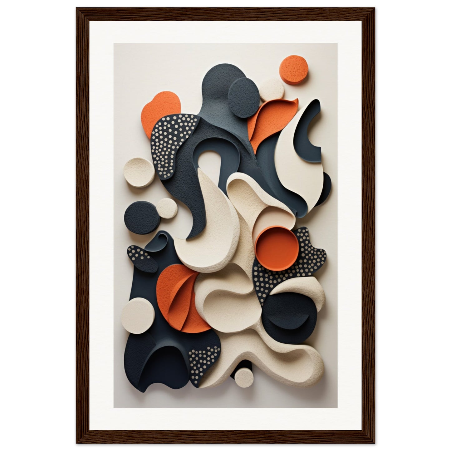 Texture Morph Wooden Framed Poster