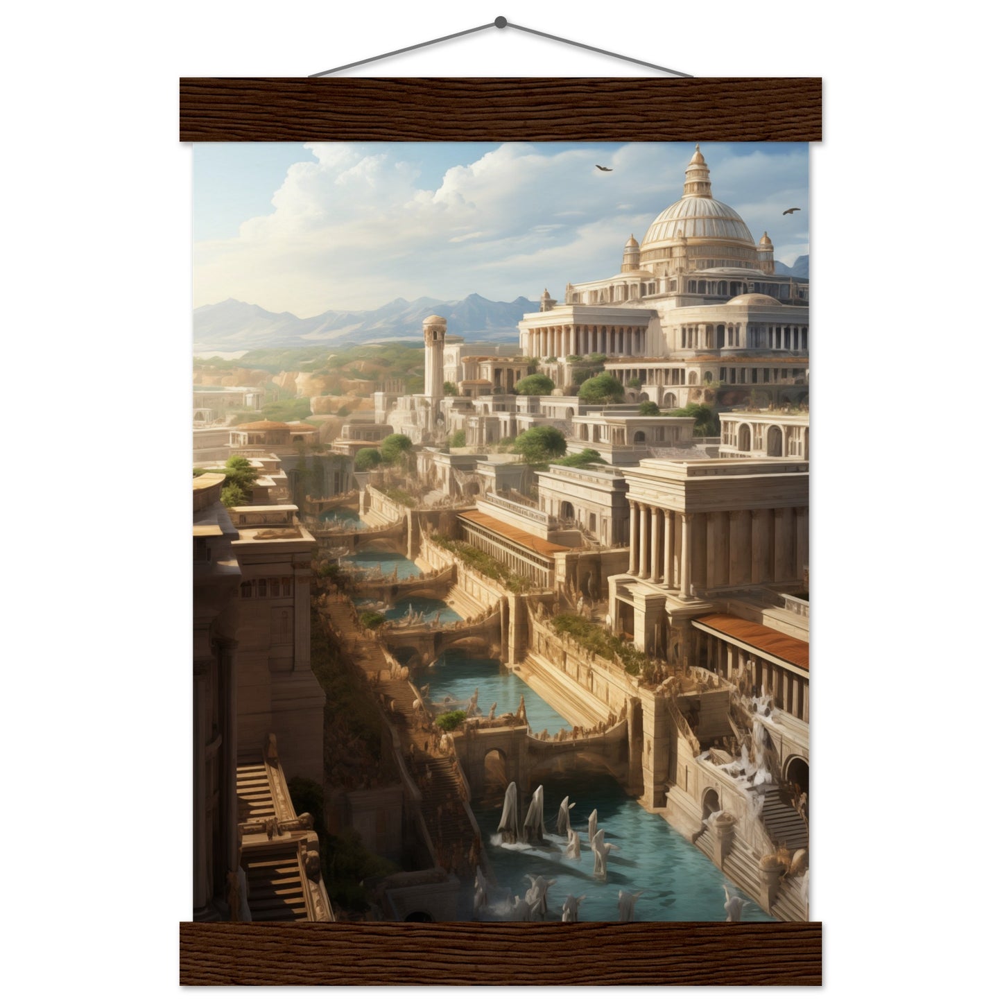 Ancient Roman City Poster with Hanger