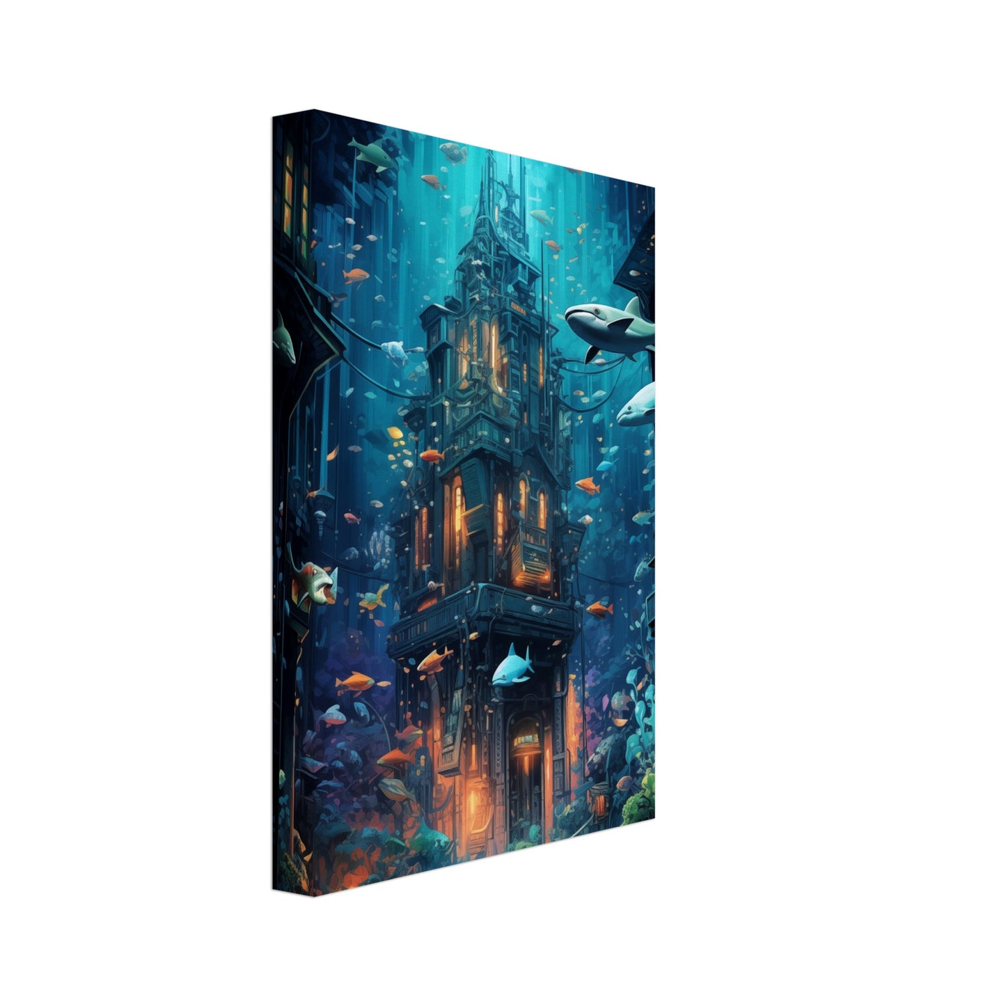 Aqua Metropolis Canvas