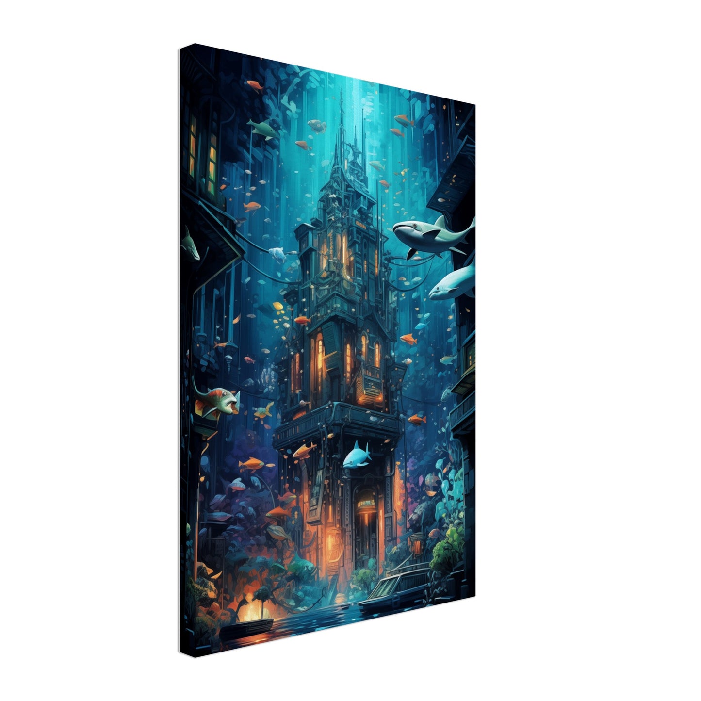 Aqua Metropolis Canvas