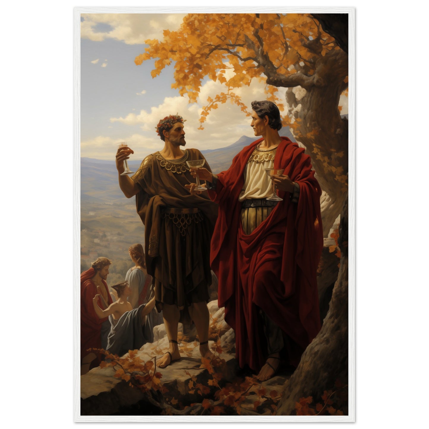 Socratic Exchange Wooden Framed Poster