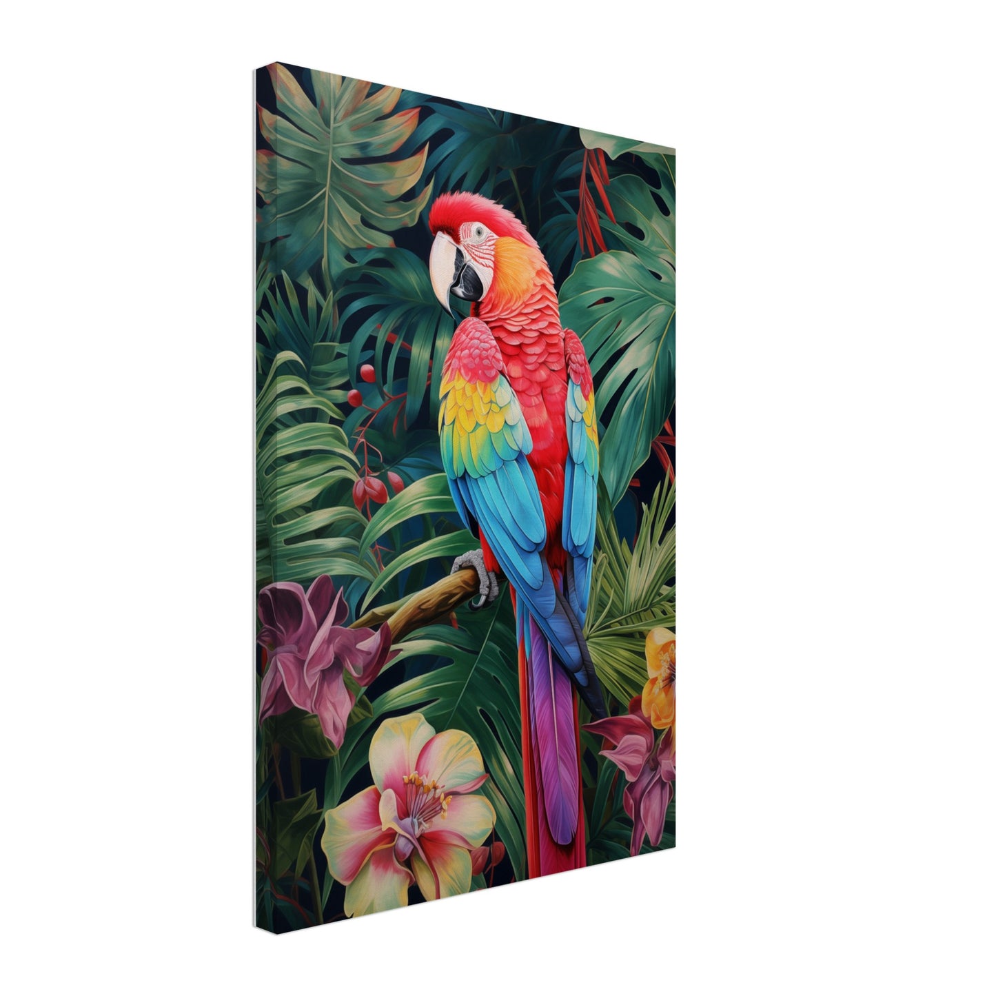 Petal Parrot Canvas