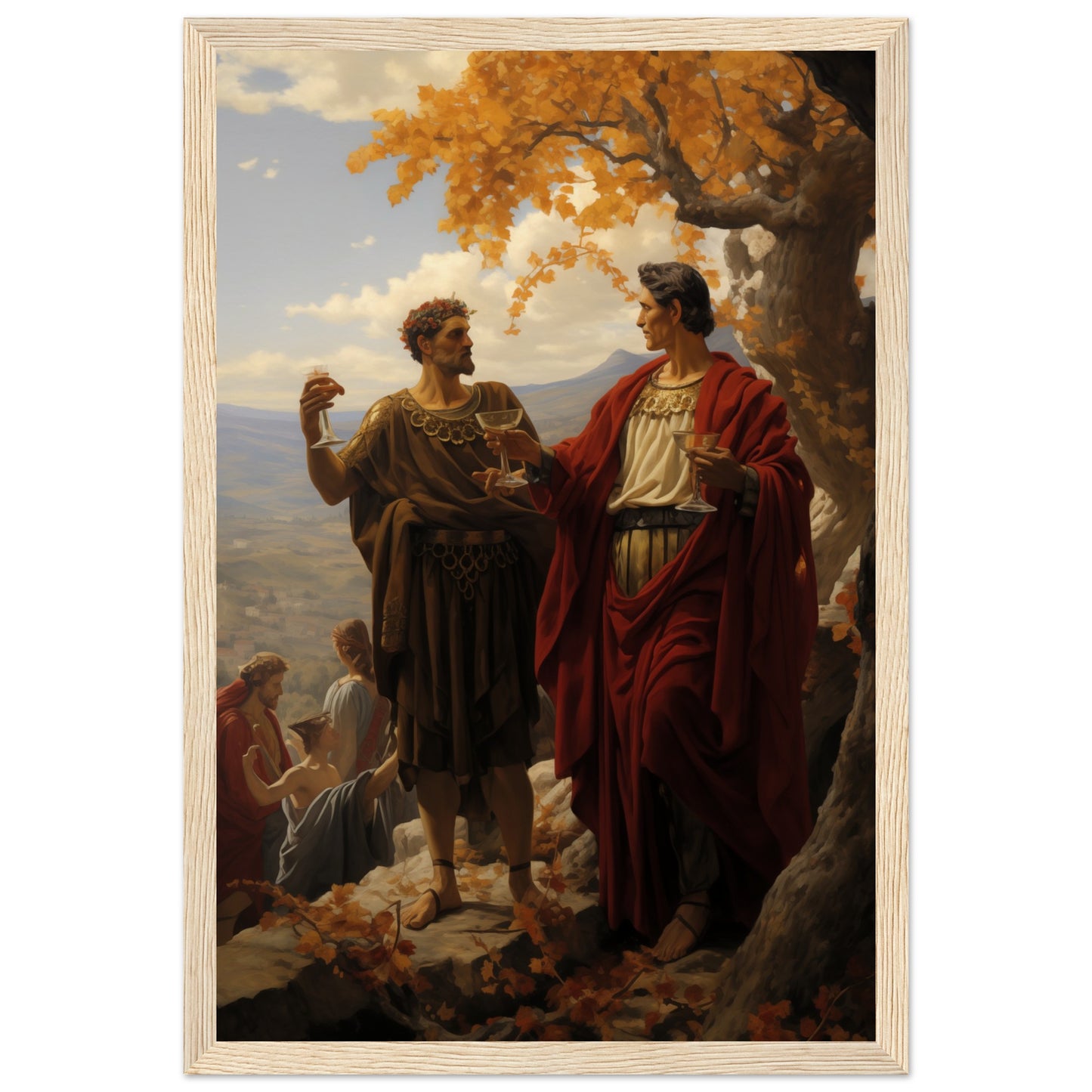 Socratic Exchange Wooden Framed Poster