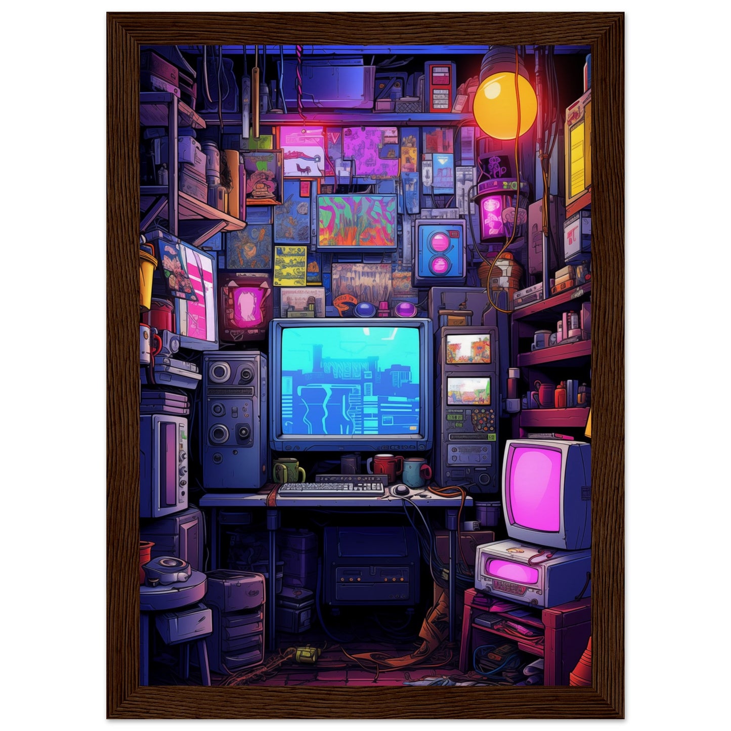 Pixel Lair Wooden Framed Poster