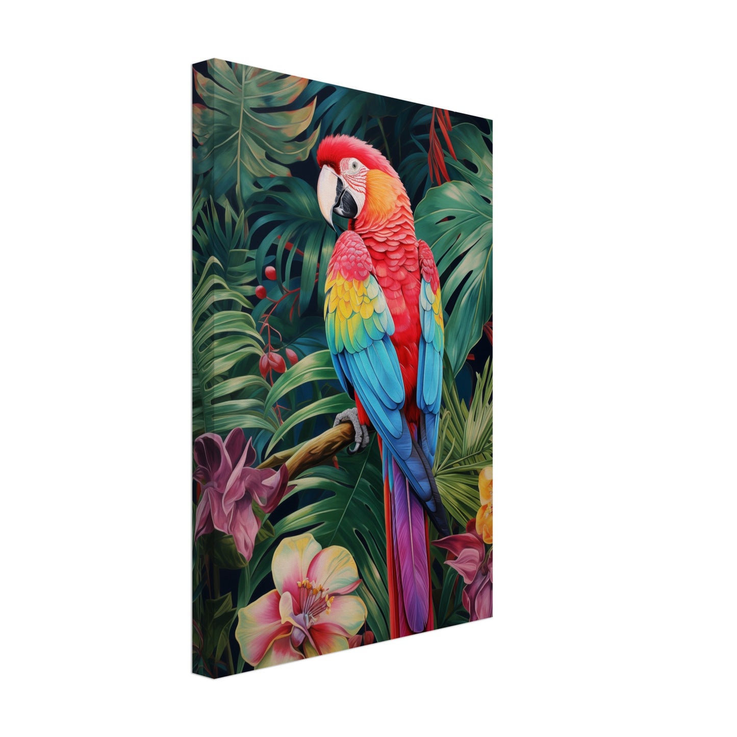 Petal Parrot Canvas