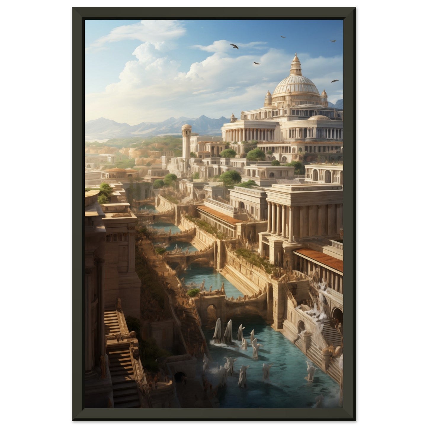 Ancient Roman City Metal Framed Poster