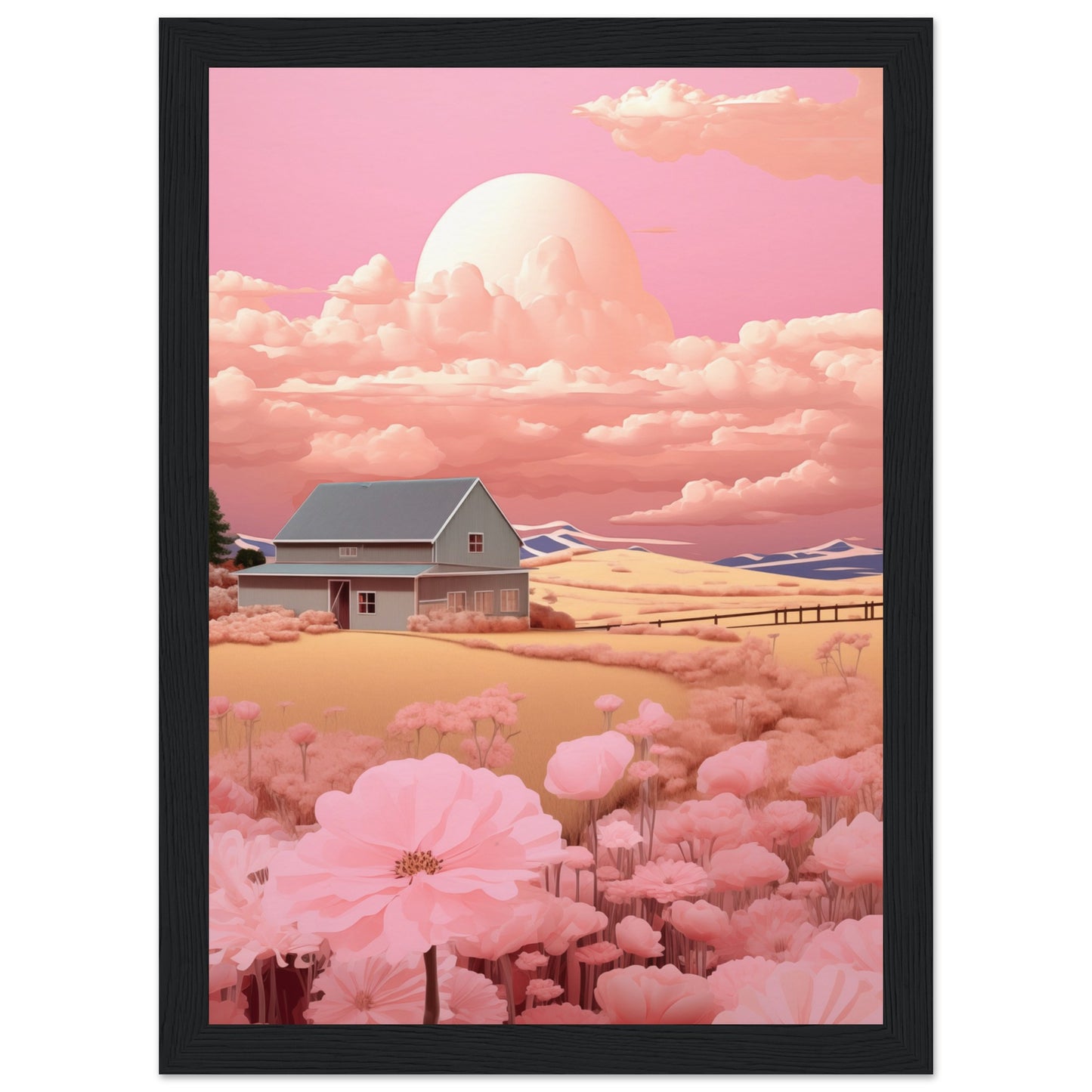 Bubblegum Farm Wooden Framed Poster