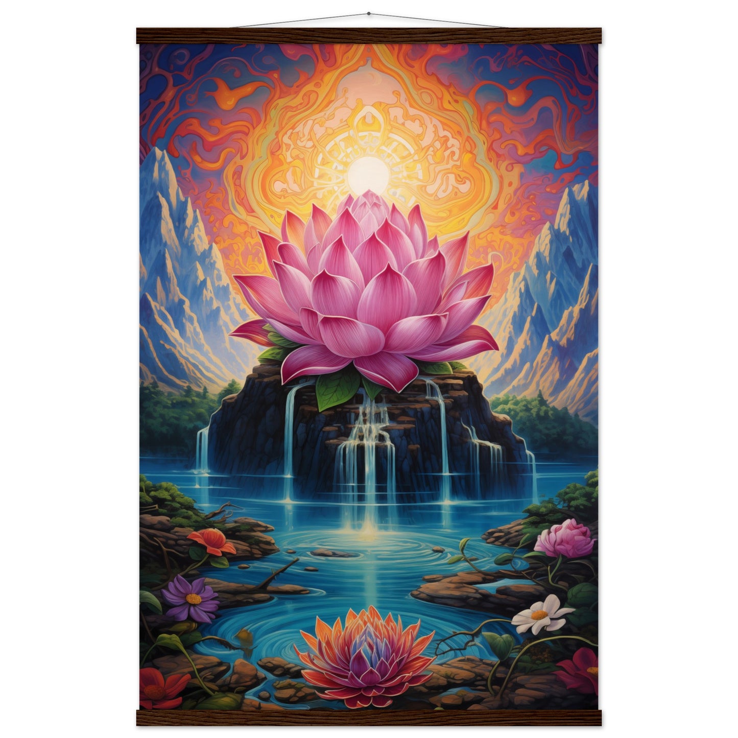 Lotus Blossom Poster with Hanger