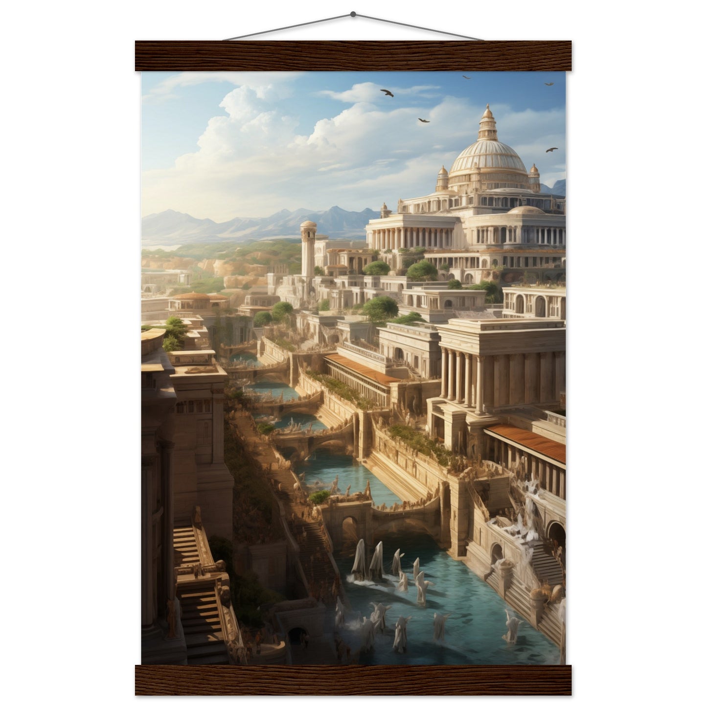 Ancient Roman City Poster with Hanger