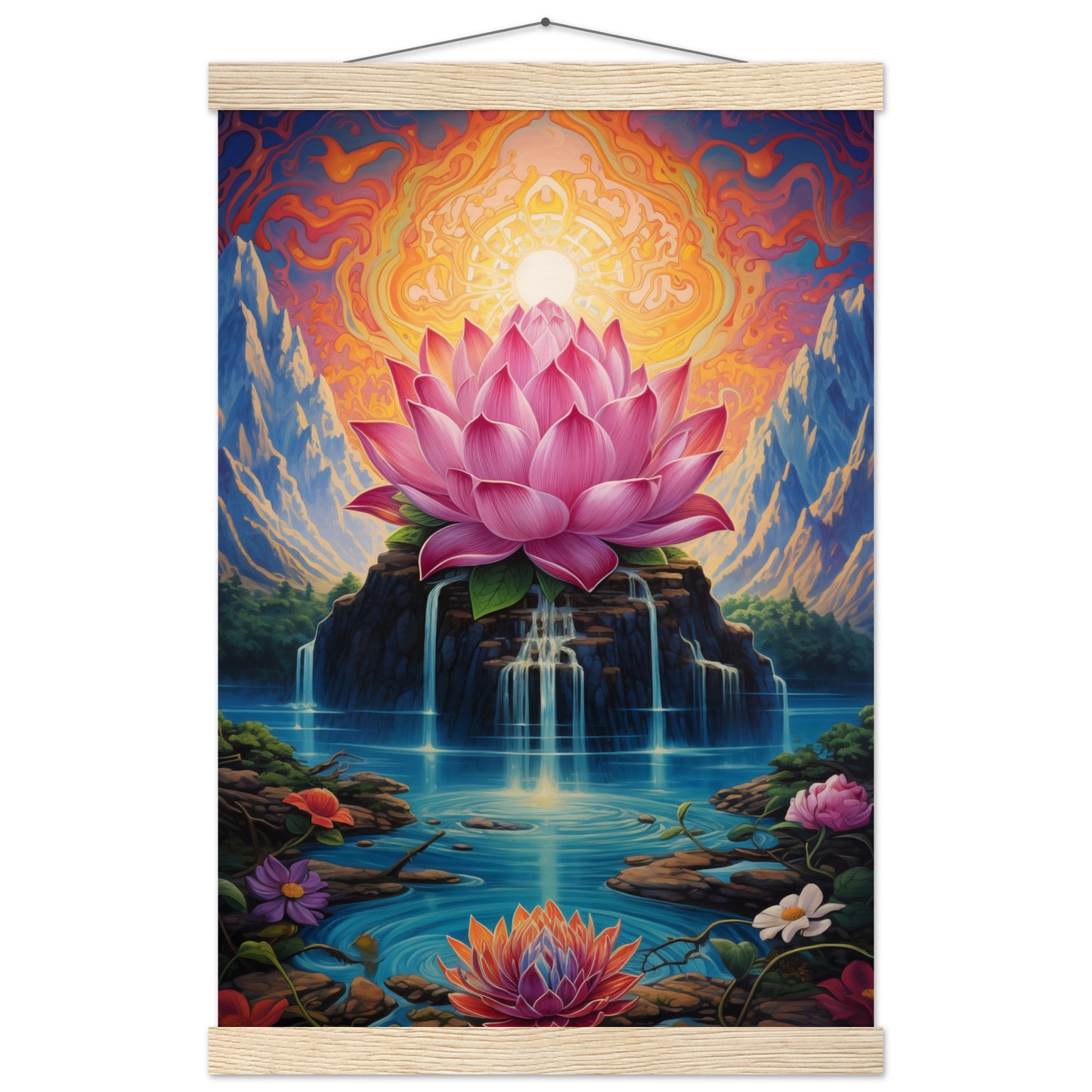 Lotus Blossom Poster with Hanger