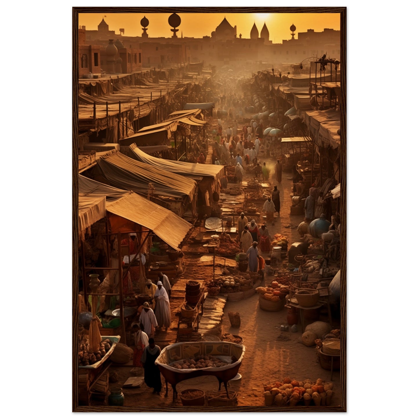 Luxor Market Wooden Framed Poster