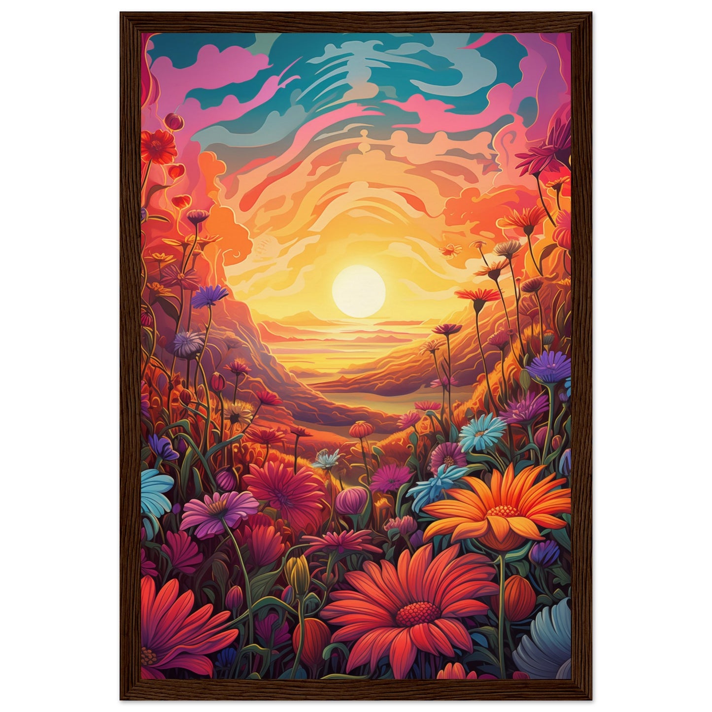 Pollen Sunset Wooden Framed Poster