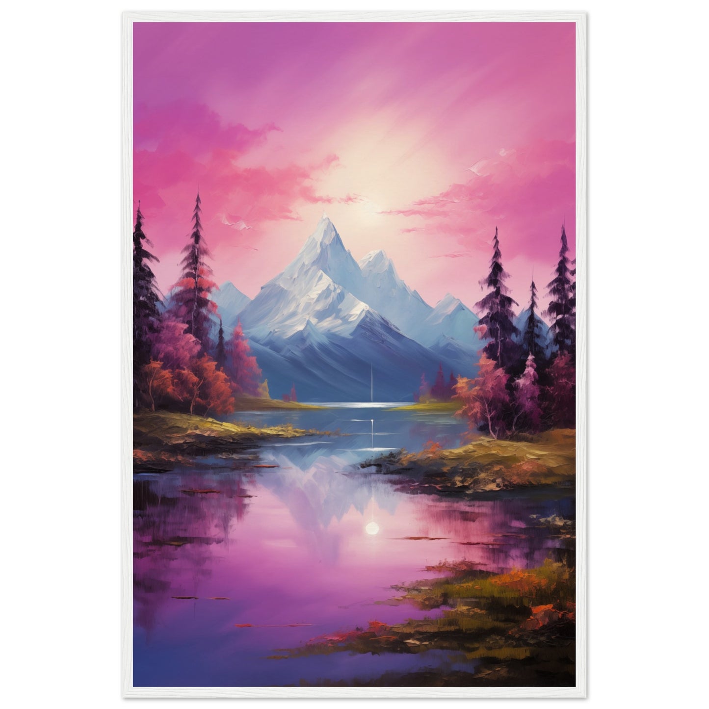 Fantasy Landscape Wooden Framed Poster