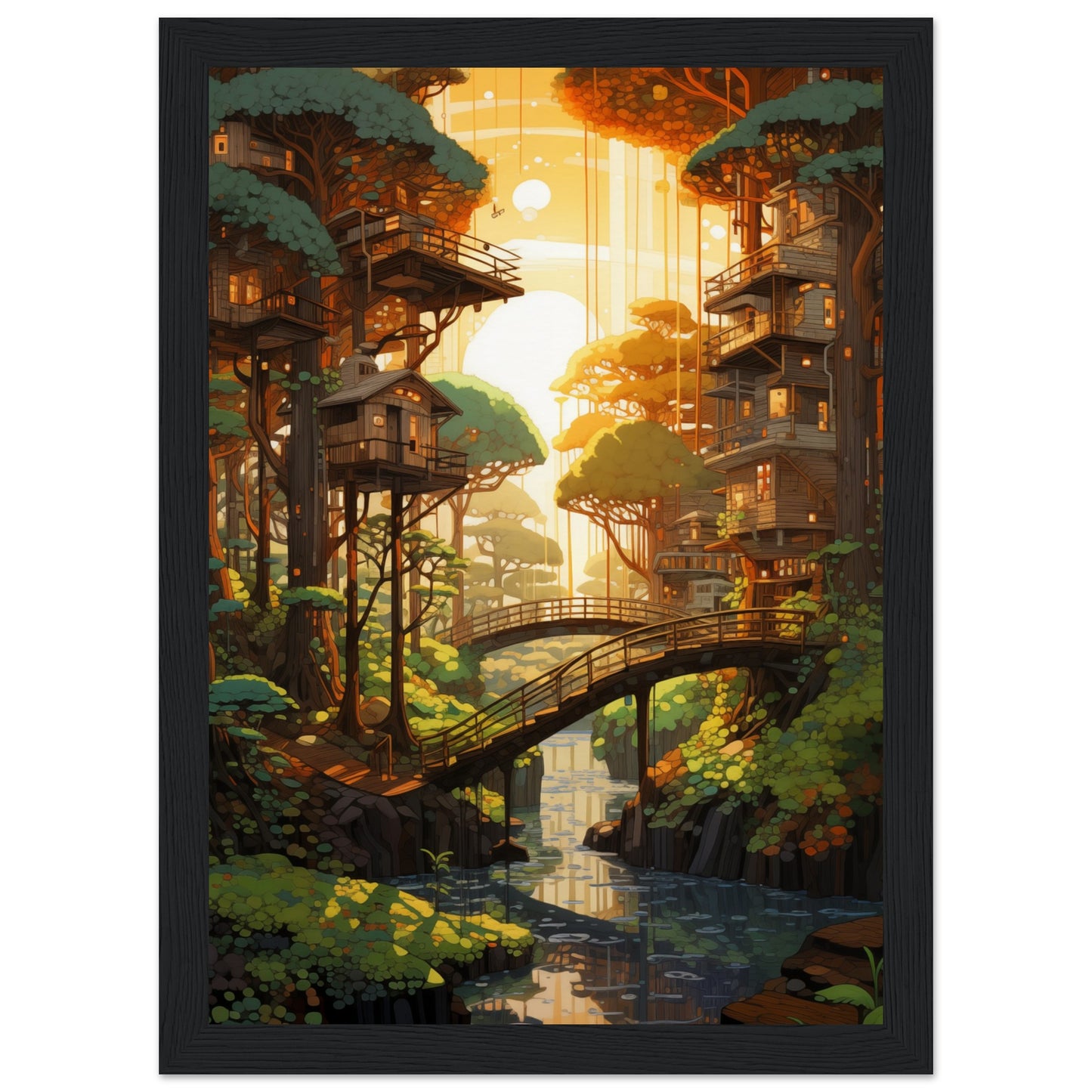 Woodland Whispers Wooden Framed Poster