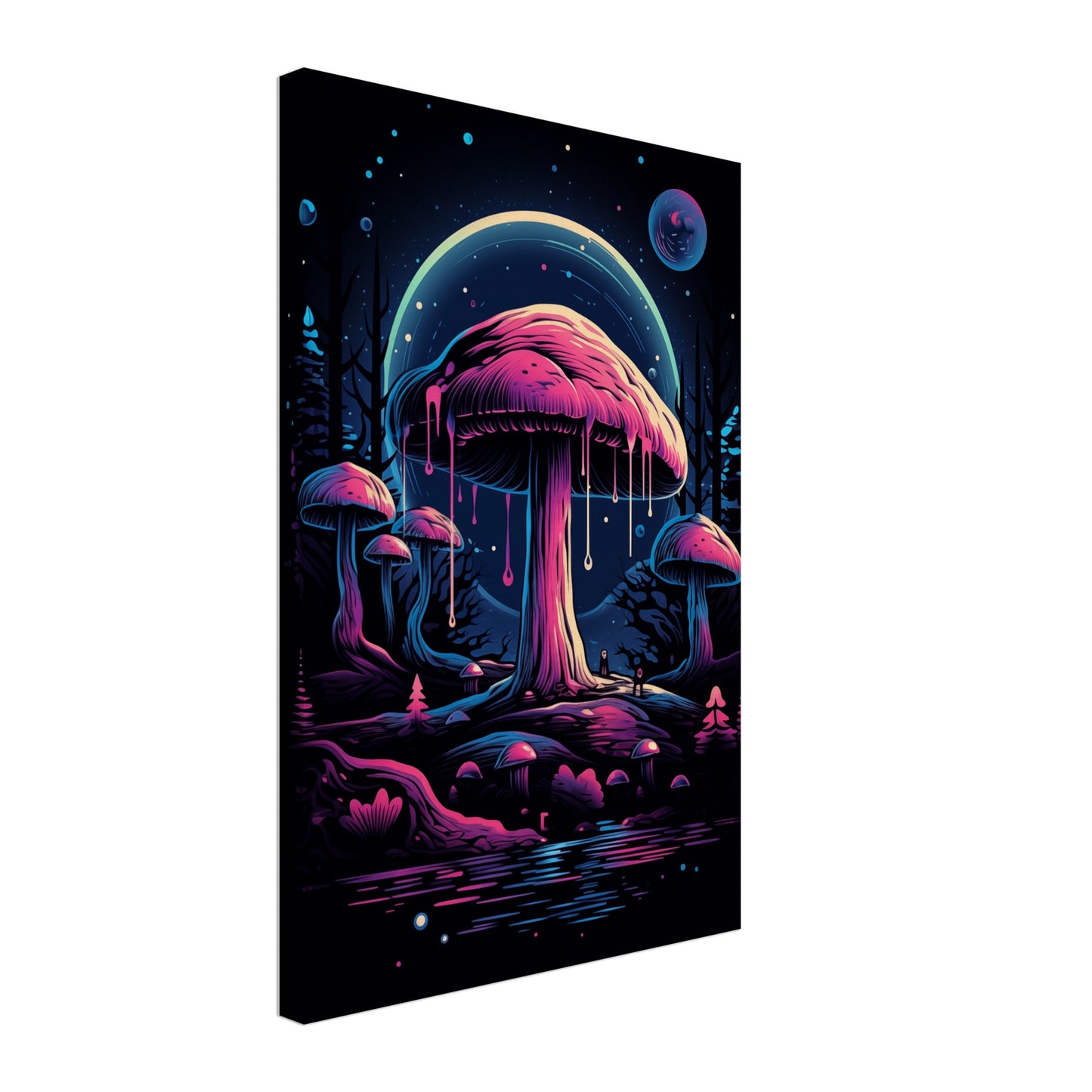 Drippy Mushroom Fantasy Forest Canvas