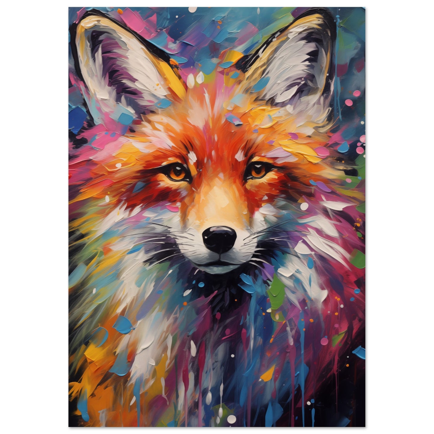 Foxy Splatter Poster