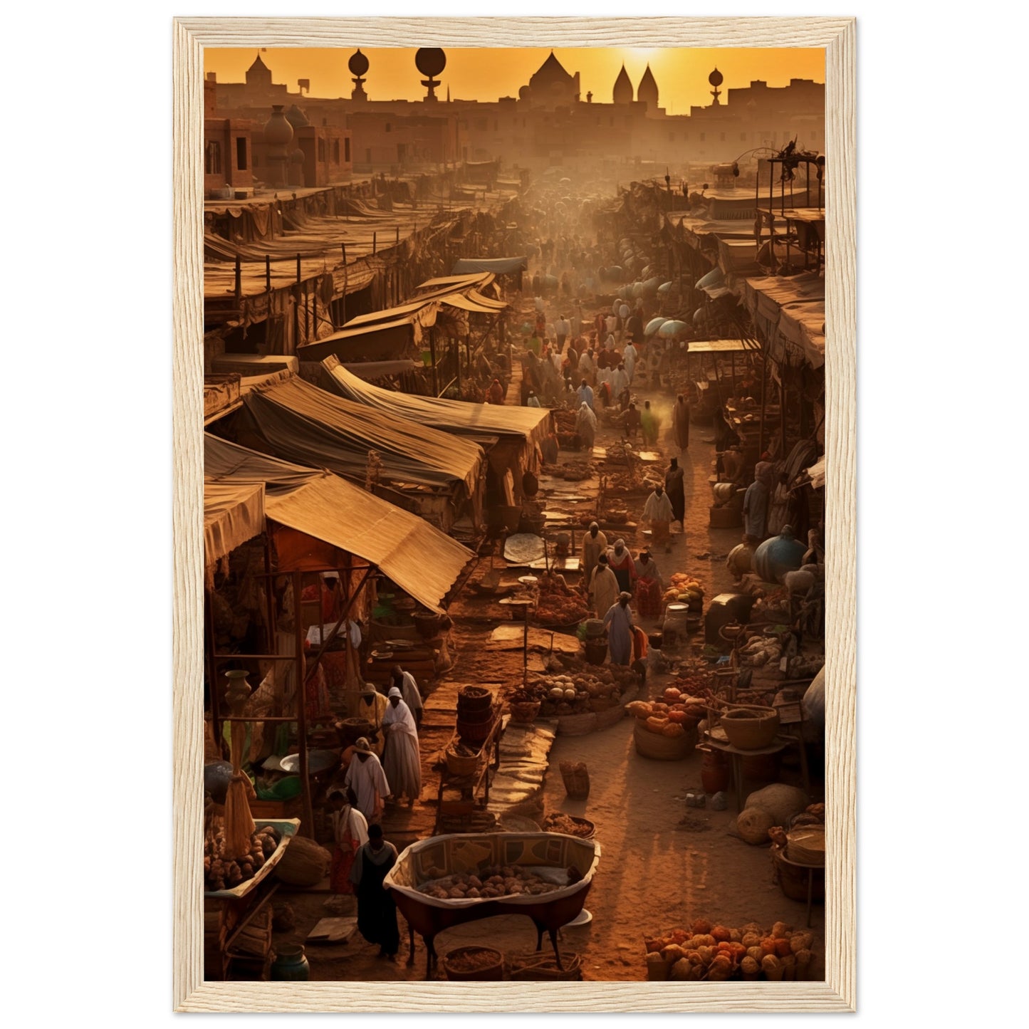 Luxor Market Wooden Framed Poster