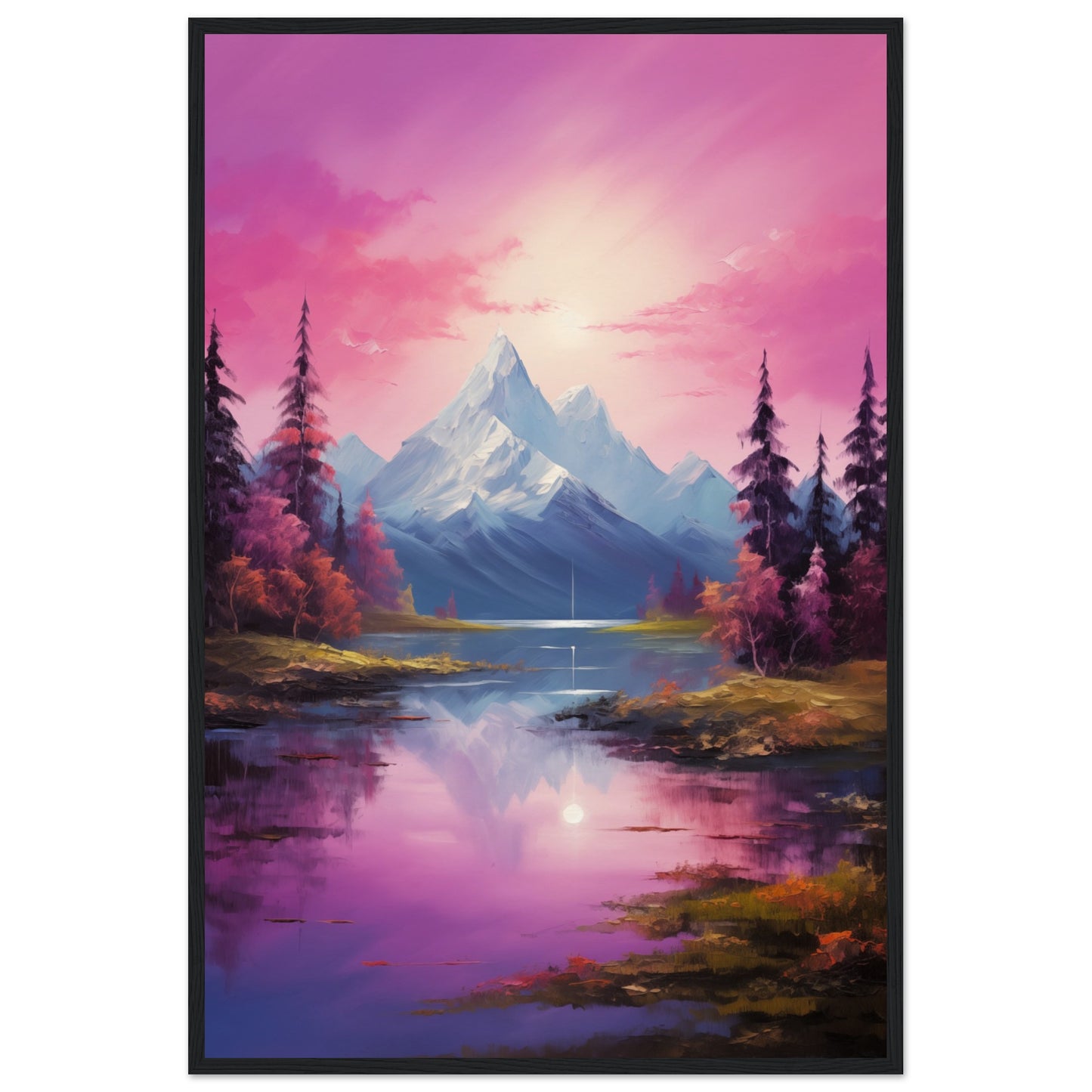 Fantasy Landscape Wooden Framed Poster