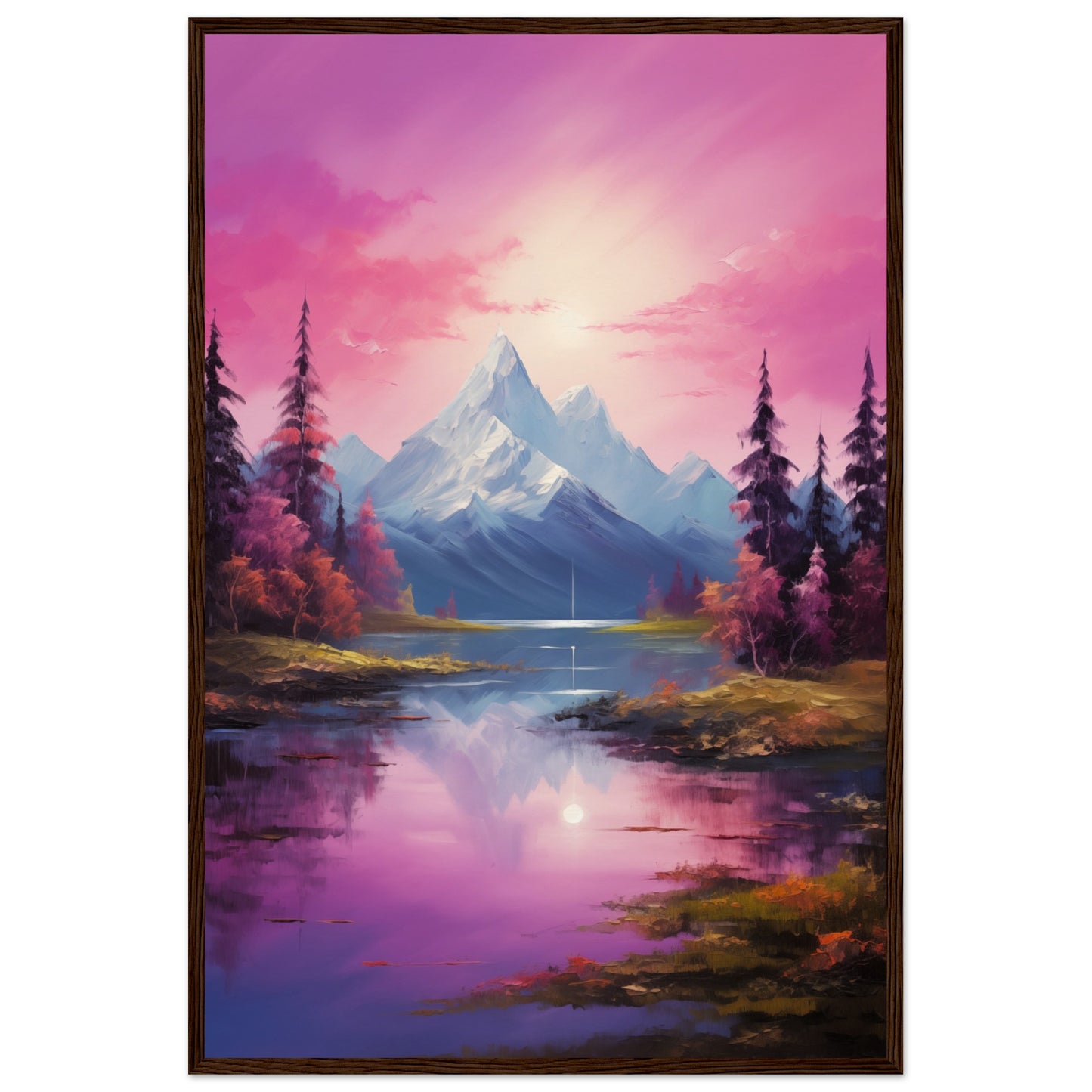 Fantasy Landscape Wooden Framed Poster