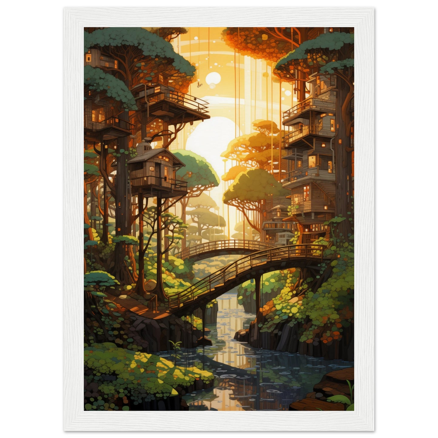 Woodland Whispers Wooden Framed Poster