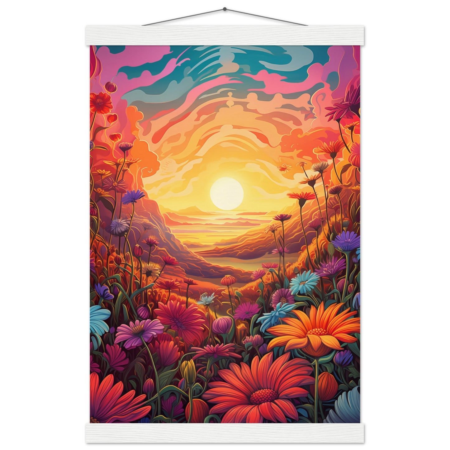 Pollen Sunset Poster with Hanger