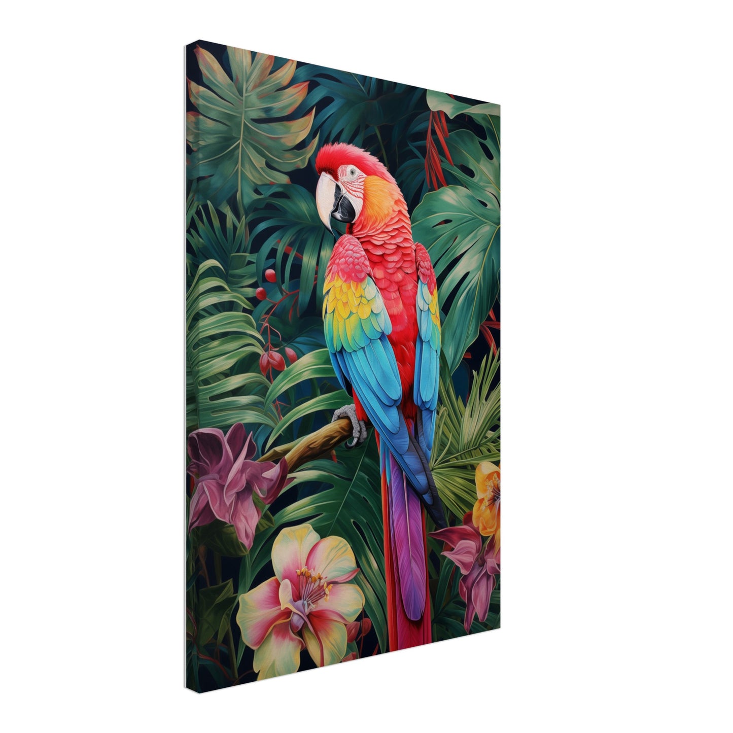 Petal Parrot Canvas