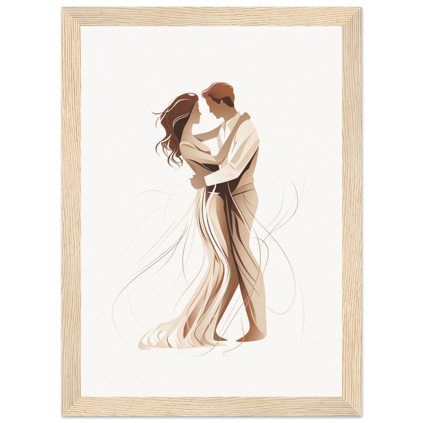 Dancing Couple Wooden Framed Poster