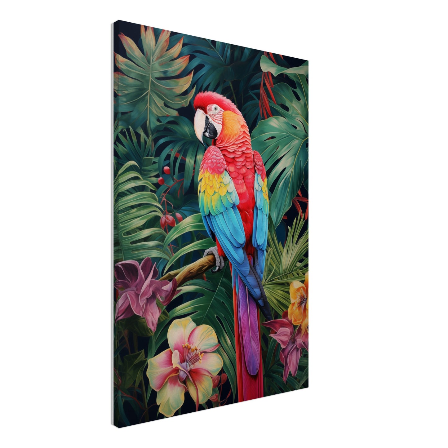 Petal Parrot Canvas