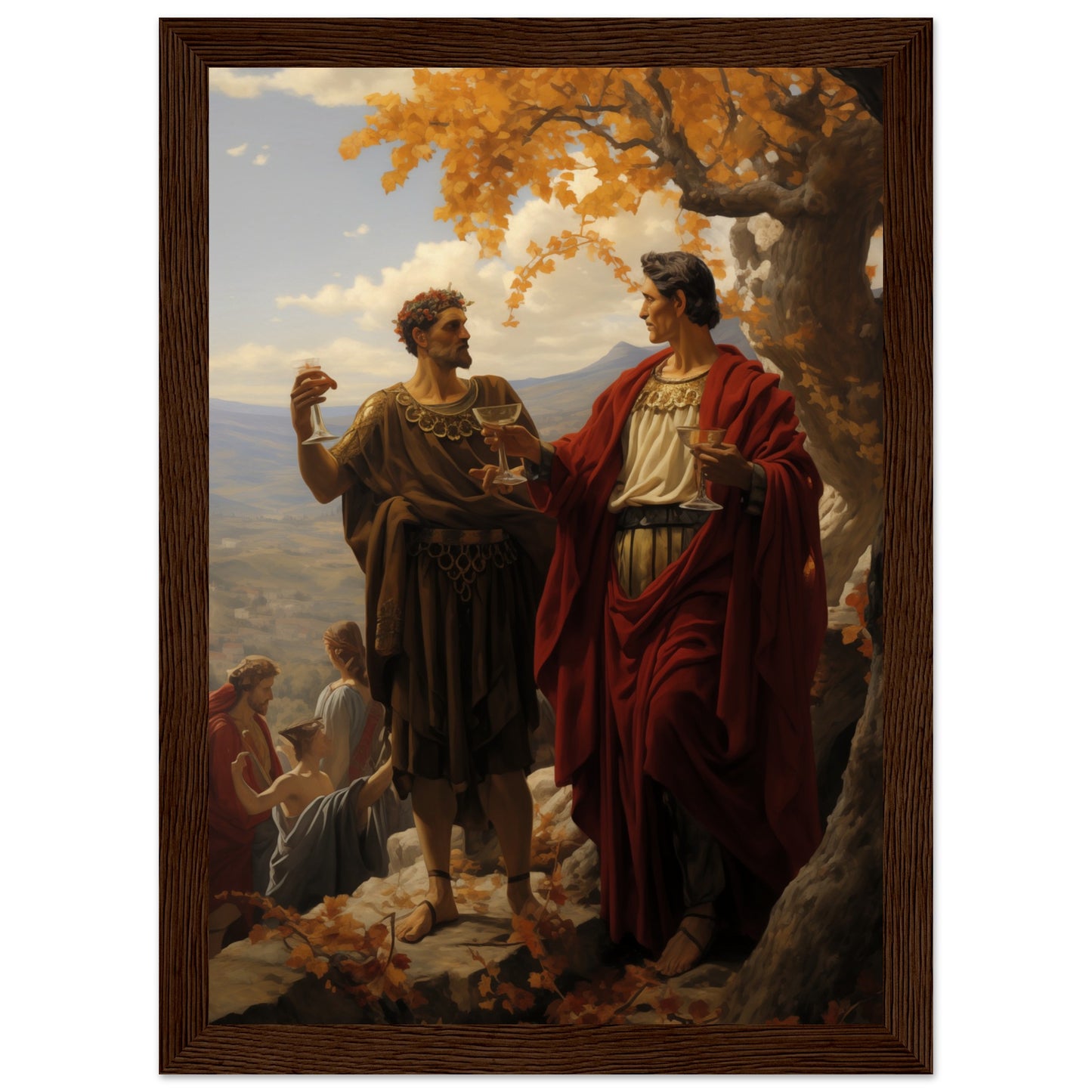 Socratic Exchange Wooden Framed Poster