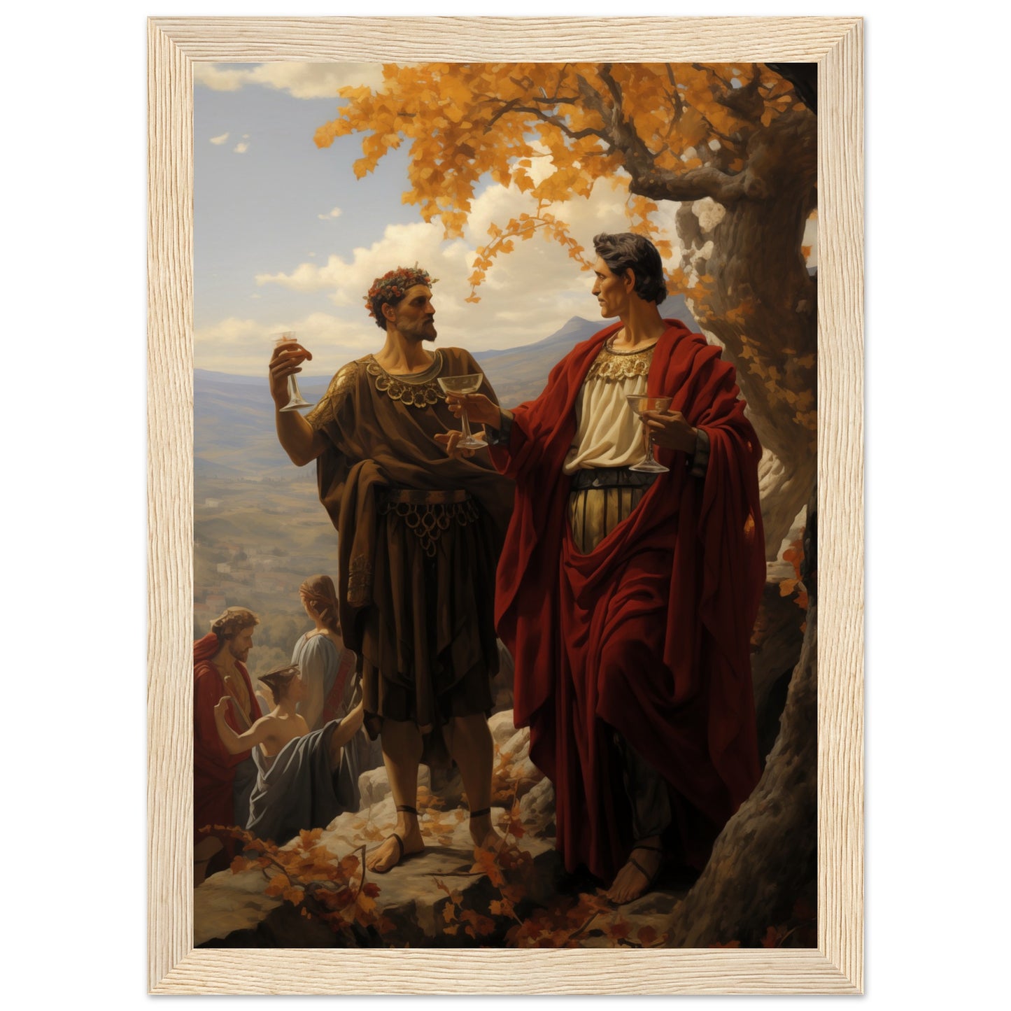 Socratic Exchange Wooden Framed Poster