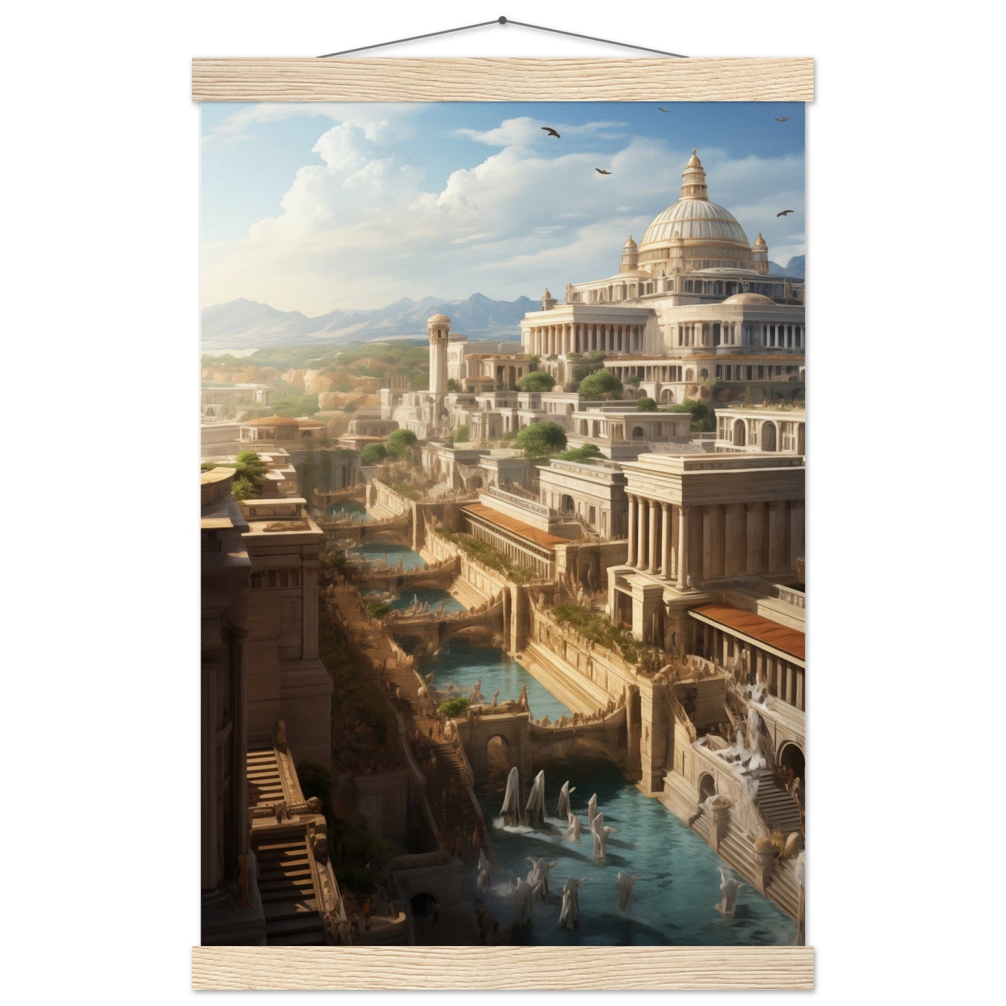 Ancient Roman City Poster with Hanger