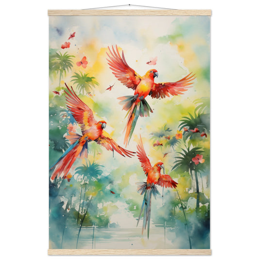 Feathered Palette Poster with Hanger