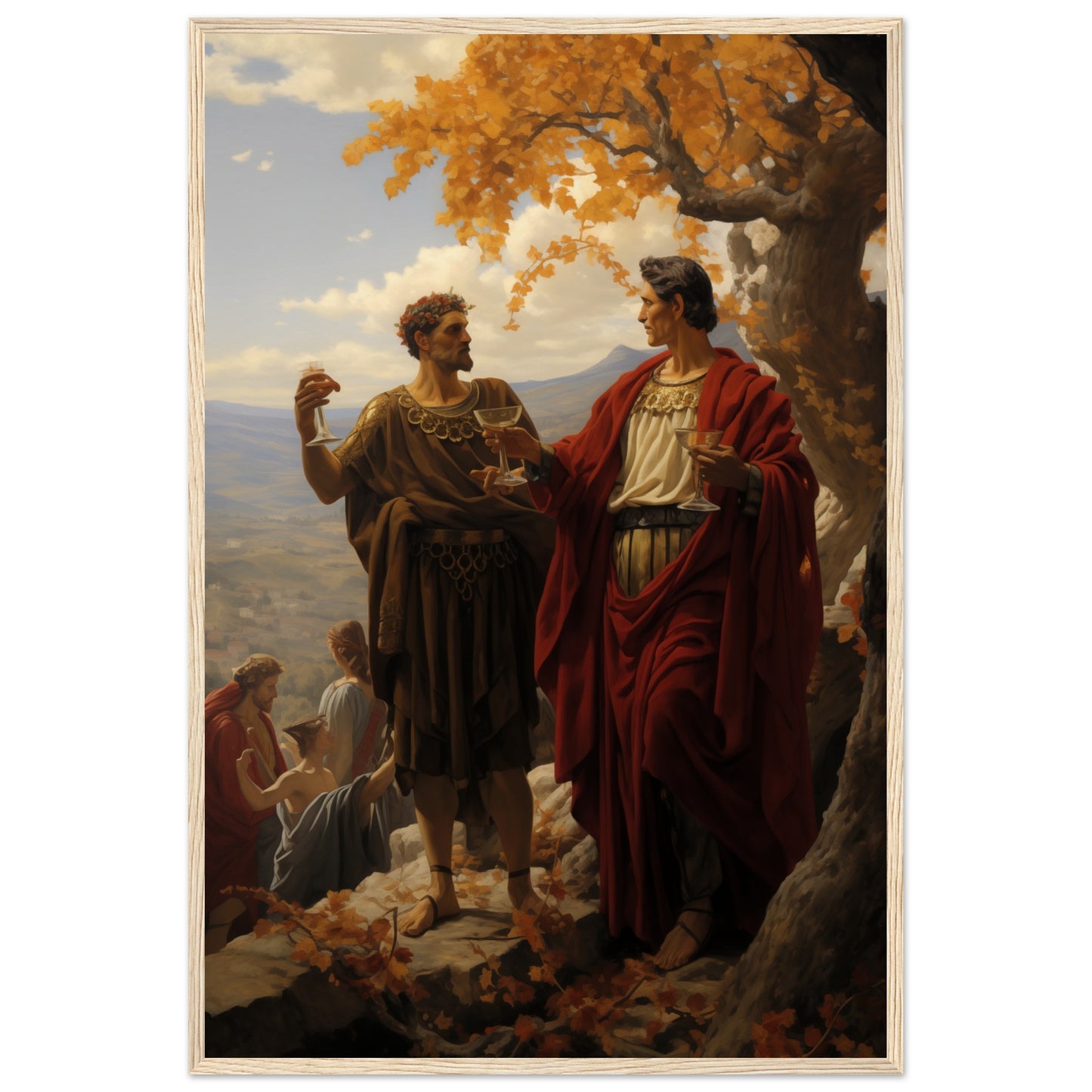 Socratic Exchange Wooden Framed Poster