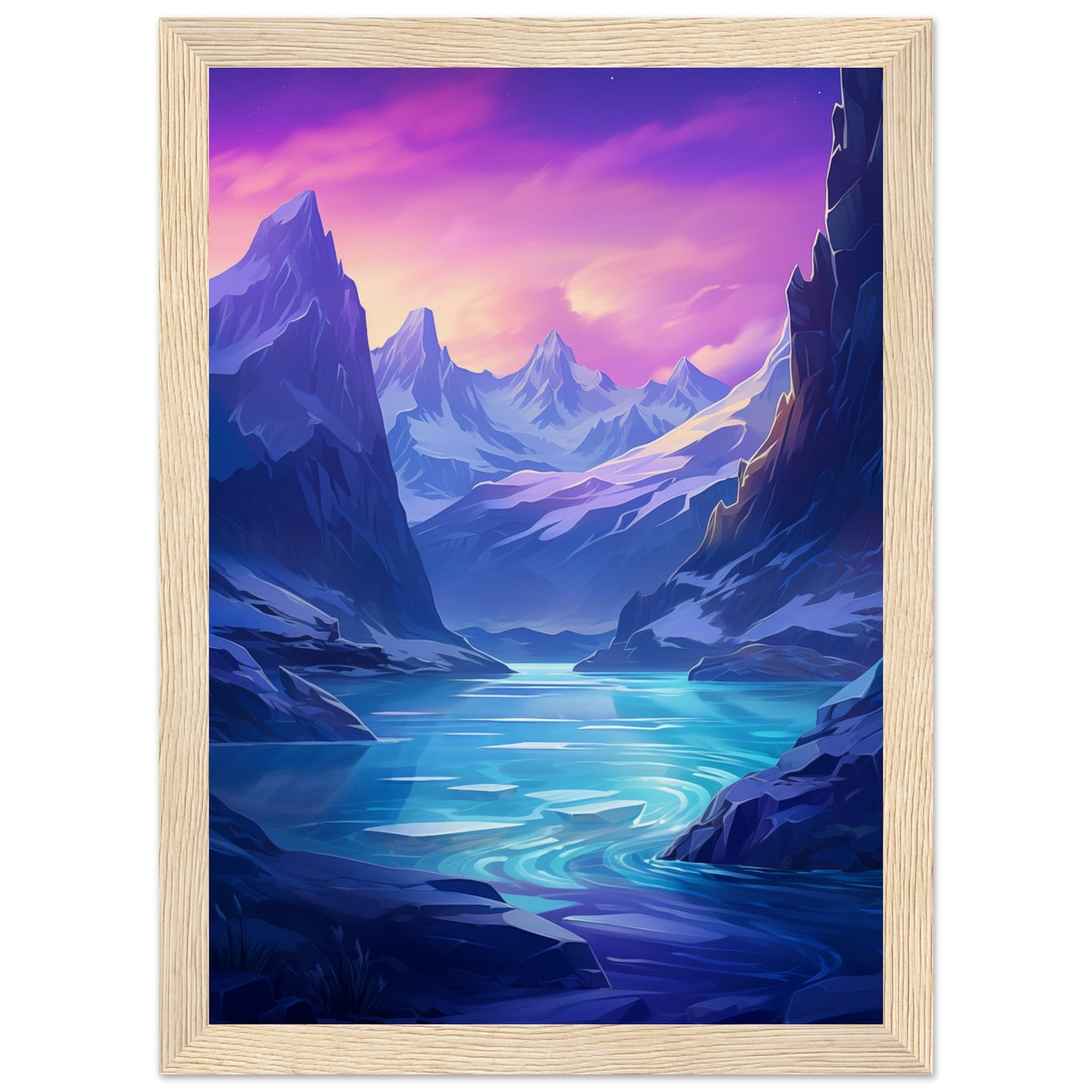 Tranquil Ice Wooden Framed Poster