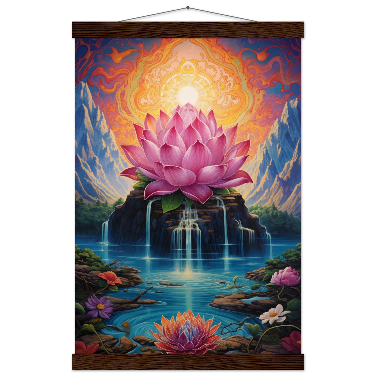 Lotus Blossom Poster with Hanger