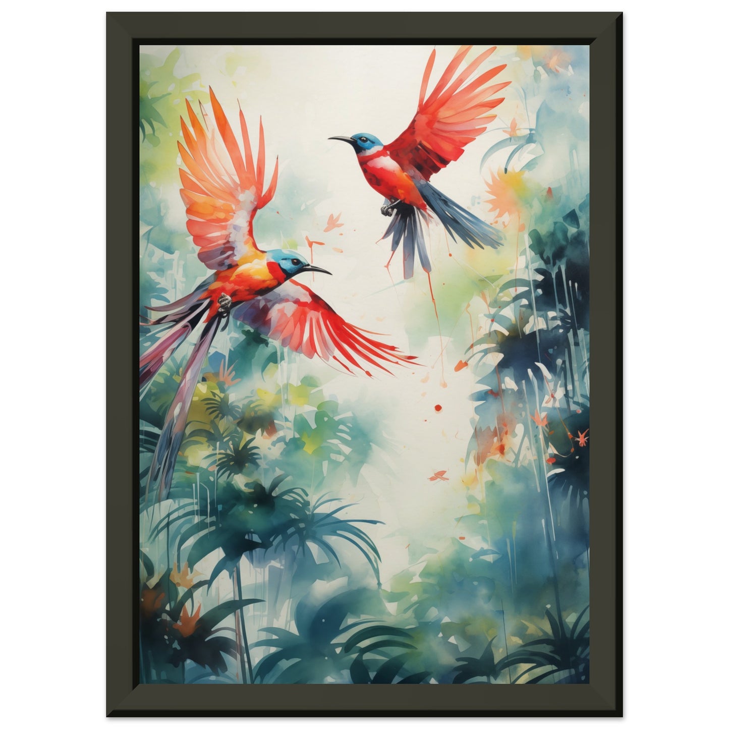 Humming Hues Metal Framed Poster