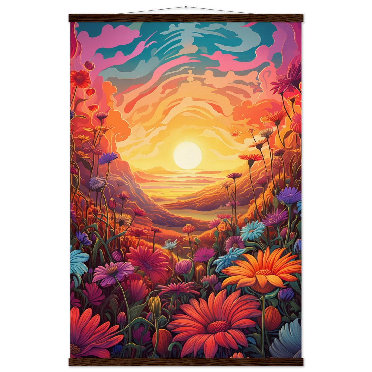 Pollen Sunset Poster with Hanger