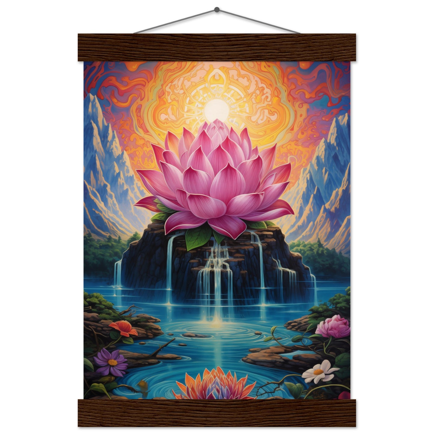 Lotus Blossom Poster with Hanger