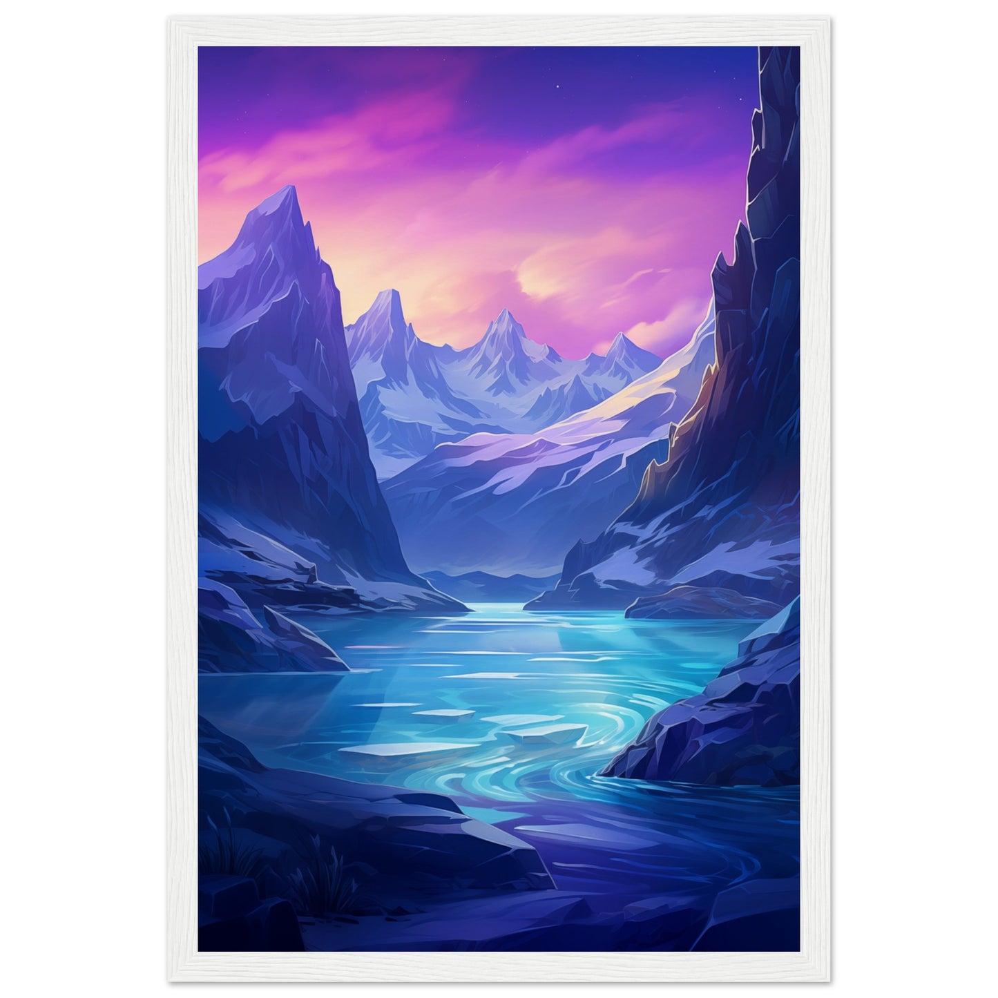 Tranquil Ice Wooden Framed Poster