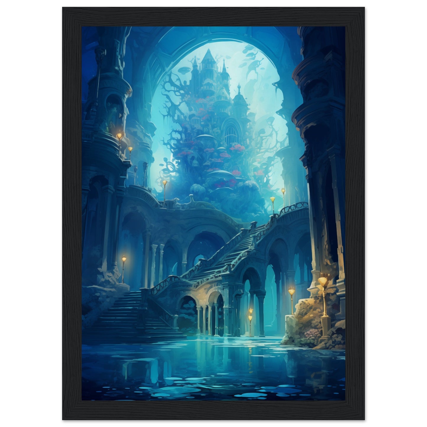 Enchanted Abyss Wooden Framed Poster