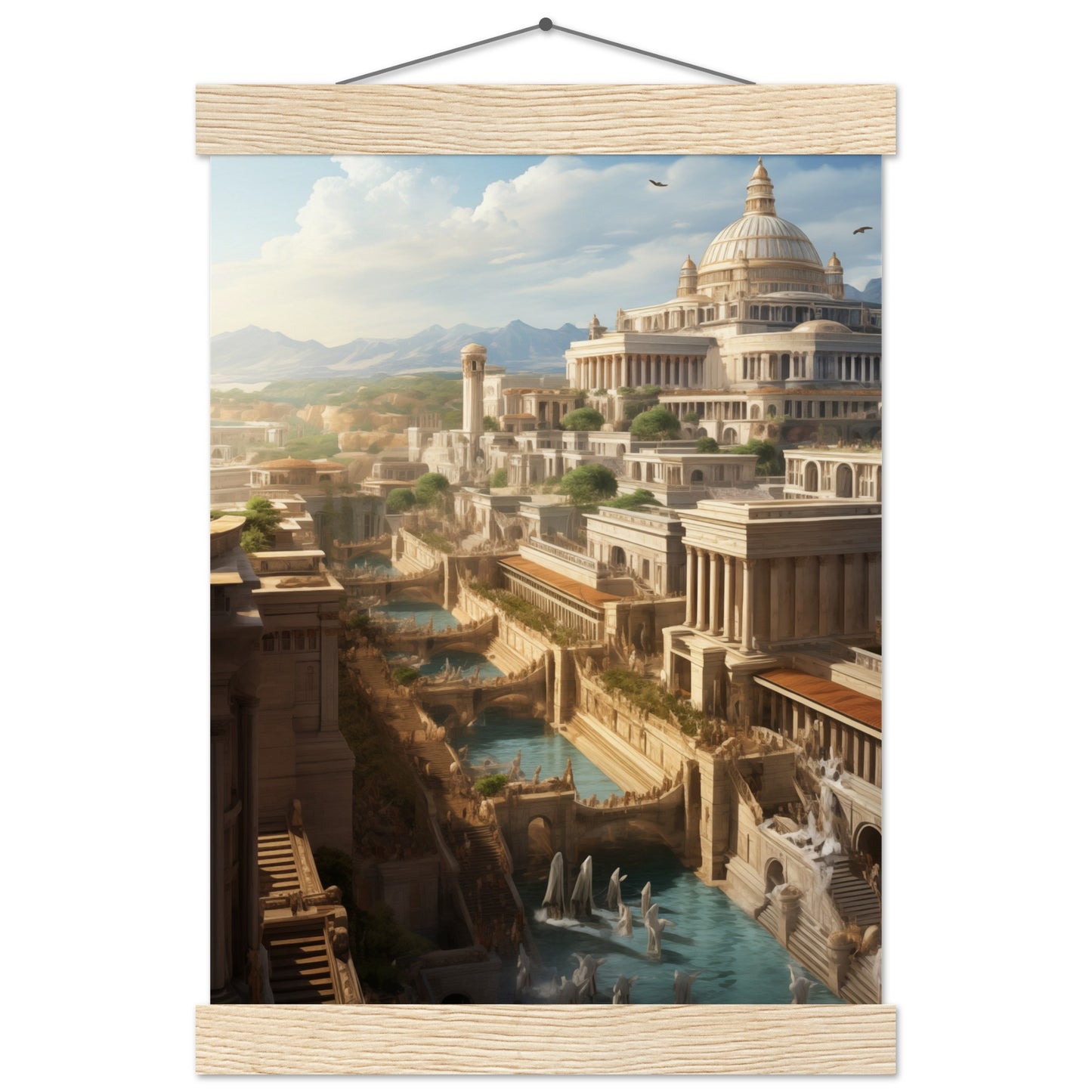 Ancient Roman City Poster with Hanger