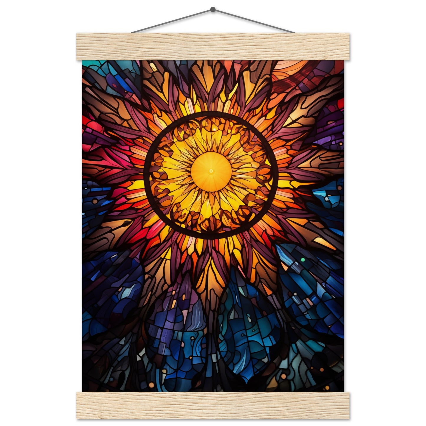 Sun Burst Poster with Hanger