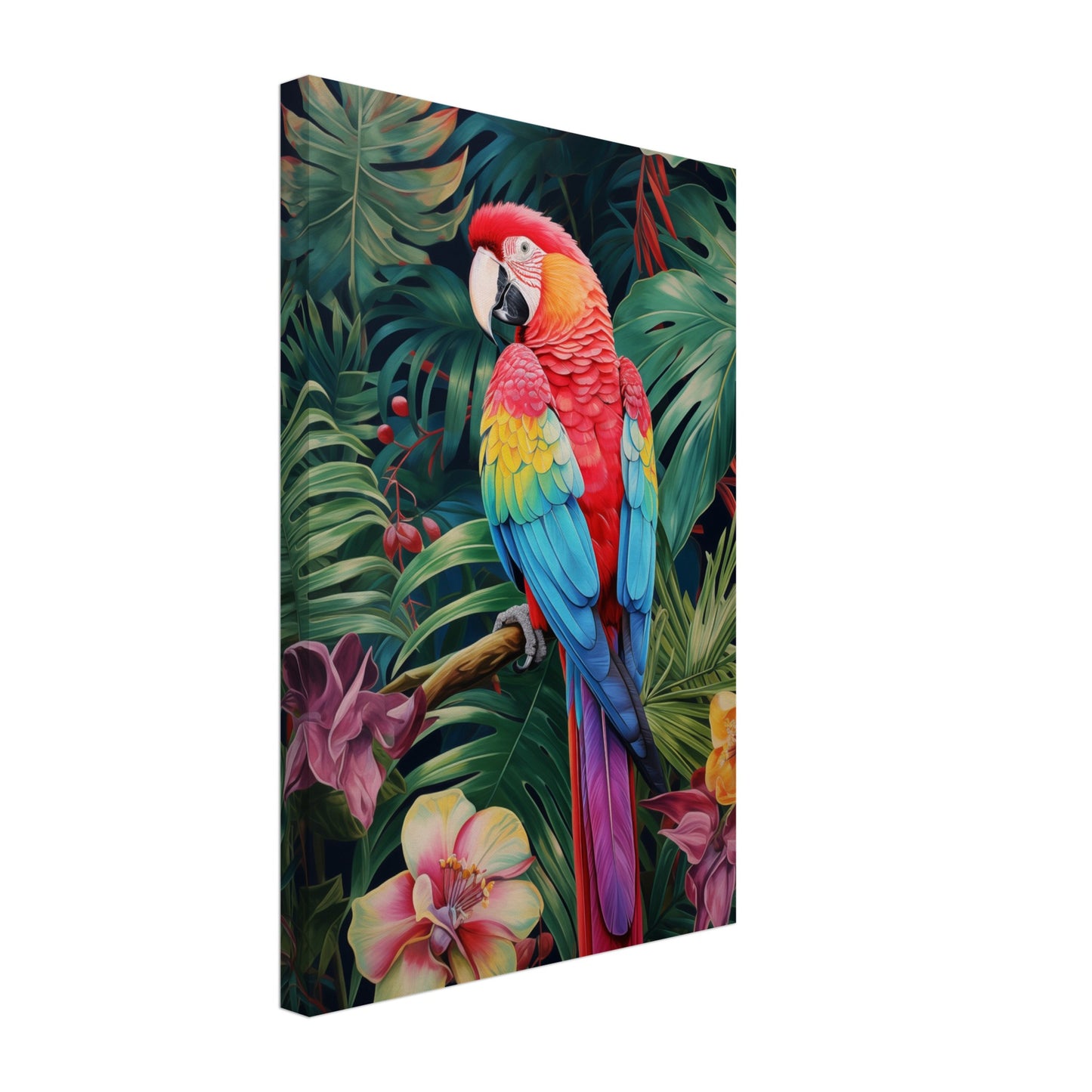 Petal Parrot Canvas