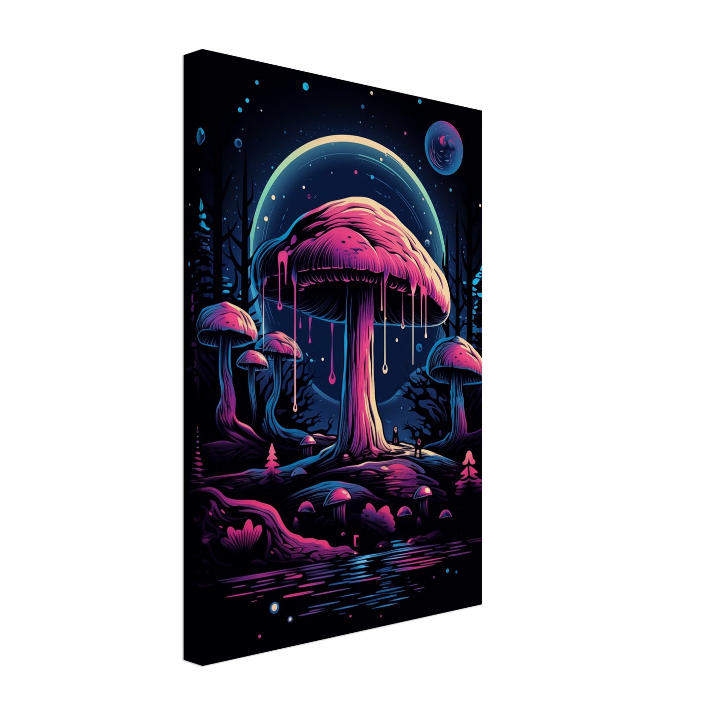 Drippy Mushroom Fantasy Forest Canvas