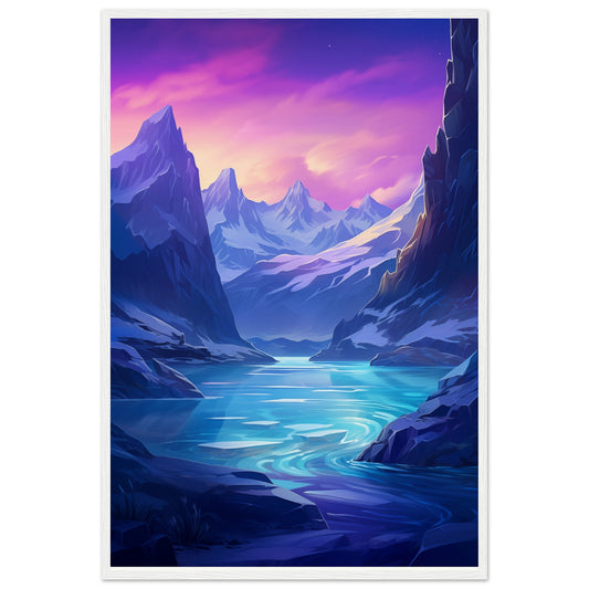 Tranquil Ice Wooden Framed Poster