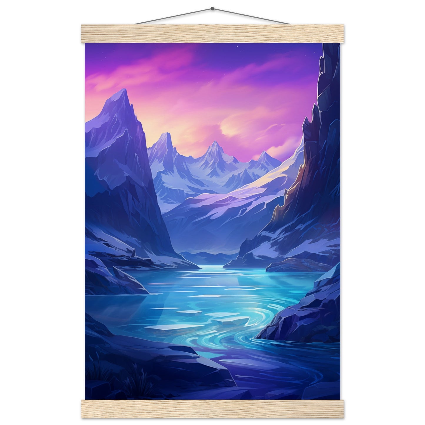 Tranquil Ice Poster with Hanger