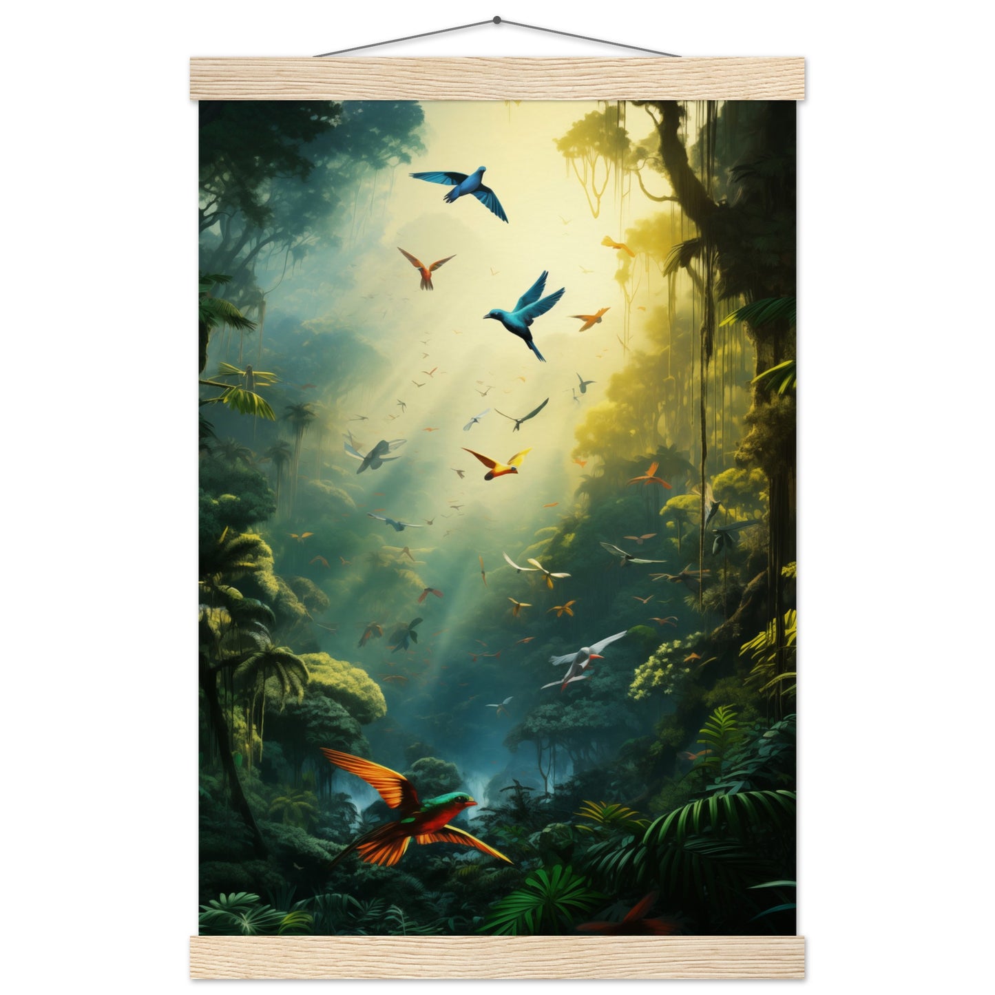 Feathered Finesse Poster with Hanger